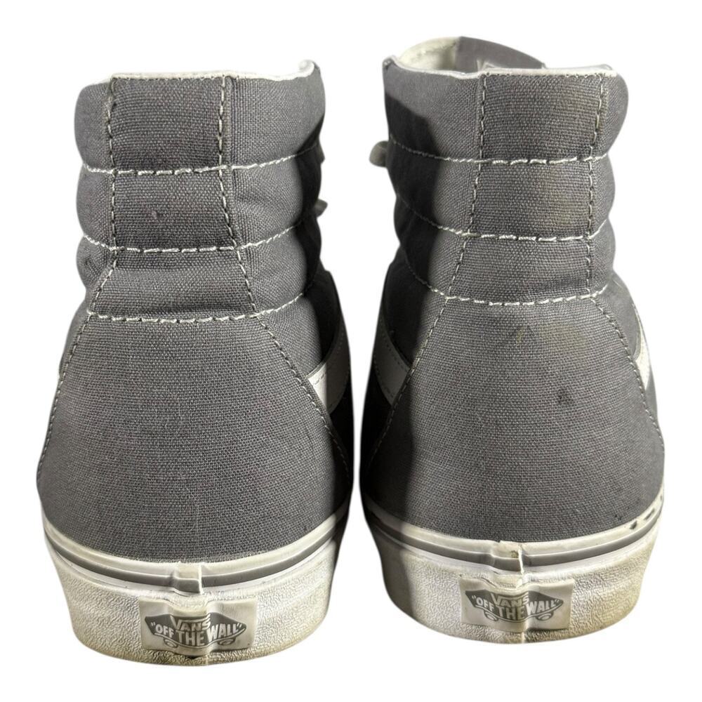 Vans Sk8-Hi Gray White High Top Skate Shoes Men’s 13 Classic Canvas 1500714 - Picture 5 of 9